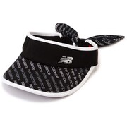 012-3187507-010-FR [ゴルフバイザー レディース メッシュ スライドロゴ×ソリッド リボン ロングブリムバイザー ブラック]
