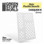 GSWD-3674 フレキシブルステンシルシート チェッカー Mサイズ 6mm [プラモデル用品]