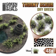 GSWD-11501 情景素材 とげのある茂み 高さ14mm 粘着剤付 ドライグリーン [プラモデル用品]