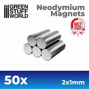 GSWD-11520 模型用 ネオジム磁石 丸型 （N52） 2mm×1mm 50個入 [プラモデル用品]