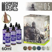 GSWC-11697 ディッピングインク コレクション 6本セット #05 ブラウン/グリーン/グレイ系 [プラモデル用塗料]