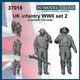 FC37016 1/35 WWII イギリス 歩兵セット #2 2体入 [組立式プラスチックモデル]