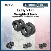 FC37029 1/35 WWII フランス ラフリーV15T砲兵牽引車用 自重変形タイヤホイールセット [プラモデル用パーツ]