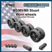 FC37062 1/35 WWII アメリカ M3/M5スチュアート/M8 HMC 摩耗したオープンスポーク型 転輪セット 1両分 [プラモデル用パーツ]
