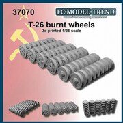 FC37070 1/35 WWII 露/ソビエト T-26軽戦車と派生車輌 燃え尽きた 転輪セット 1両分 [プラモデル用パーツ]