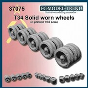 FC37075 1/35 WWII 露/ソビエト T-34戦車 摩耗したディッシュ型 転輪セット 1両分 [プラモデル用パーツ]