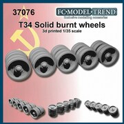 FC37076 1/35 WWII 露/ソビエト T-34戦車 燃え尽きたディッシュ型 転輪セット 1両分 [プラモデル用パーツ]