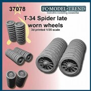FC37078 1/35 WWII 露/ソビエト T-34戦車 摩耗したスパイダー型後期 転輪セット 1両分 [プラモデル用パーツ]