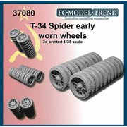 FC37080 1/35 WWII 露/ソビエト T-34戦車 摩耗したスパイダー型初期 転輪セット 1両分 [プラモデル用パーツ]
