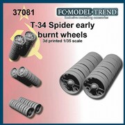 FC37081 1/35 WWII 露/ソビエト T-34戦車 燃え尽きたスパイダー型初期 転輪セット 1両分 [プラモデル用パーツ]