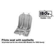 PBU7204 Fw190D系用シートベルト付き座席・3DプリントIBG用（72U004） [1/72スケール プラモデル用パーツ]