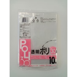 透明ポリ袋 30L 10枚入 C-33