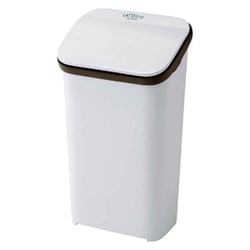 ゴミ箱 19L ラテスタイル プッシュ式 フタ付き ホワイト