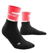 ラン ミッドカットソックス The Run Compression Mid Cut Socks 4.0, Women WP2C4R2 388 ピンク/ブラック (II) SM US 4.5-6.5サイズ [ランニングウェア ソックス レディース]