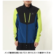AIR PRO TECH JACKET MJAW50X 8747 ネイビー/イエローグリーン Sサイズ [ソフトシェルジャケット メンズ]