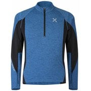 ラン エナジー ジップ マグリア ラン エナジー ジップ マグリア RUN ENERGY ZIP MAGLIA MMZR36X 87 ディープブルー Sサイズ [ランニングウェア シャツ メンズ]
