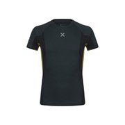 ラン エナジー ティーシャツ RUN ENERGY T-SHIRT MTGR36X 9279 チャコールグレー/ゴールド Mサイズ [ランニングウェア シャツ メンズ]