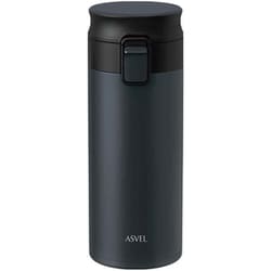 水筒 350ml パッキン一体栓 ステンレス ワンタッチ 真空断熱携帯タンブラー ブラック TLW350