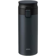 水筒 350ml パッキン一体栓 ステンレス ワンタッチ 真空断熱携帯タンブラー ブラック TLW350