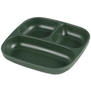 ランチプレート 19cm M＆B スクエアパーティショントレイ プラスチック バンブーファイバー グリーン K21-0357GN
