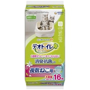 デオトイレ 複数ねこ用ふんわり香る消臭・抗菌シートナチュラルガーデンの香り 16枚