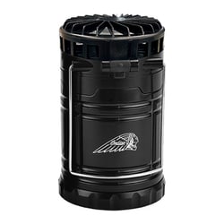 Indian（インディアン） 2in1 LEDランタン＆ファン 電池式 ストラップ付き・ロゴ入り収納袋付き ランタン 扇風機 懐中電灯 ブラック ID-LF01