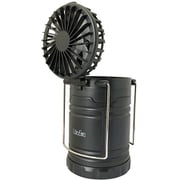 Ramasu(ラマス) 2in1 LEDランタン&ファン 電池式 ストラップ付き・収納袋付き ランタン 扇風機 懐中電灯 ブラック RA-LF01