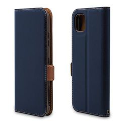 7448KNTN3BO [かんたんスマホ3用 ケース カバー 手帳型ケース 薄型 スタンド機能 サイドマグネット NV×BR]