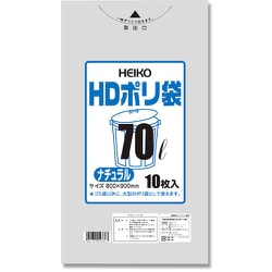 HEIKO ゴミ袋 HD 半透明 018 70L ナチュラル 6601310