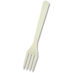 HEIKO プラスチックフォーク アイボリー 16cm 単袋 4513003