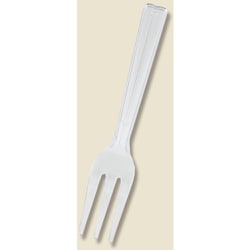 HEIKO プラスチックフォーク 透明 12cm 単袋 4513012