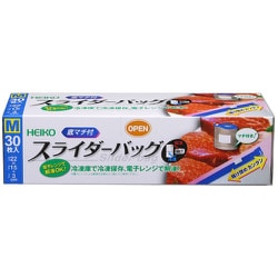 HEIKO フリーザーバッグ スライダー式 底マチ付 M 4749002