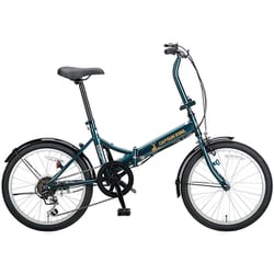 折りたたみ自転車 リアーノFDB206 20インチ 外装6段変速 前後泥よけ 標準装備 CSグリーン YG-1453