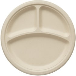 HEIKO 食品容器 エコバンブー プレート 3仕切り BPY-25 4491018