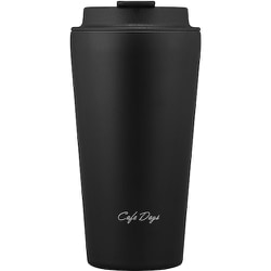 IRIS 100729 Cafe days トラベラーリッド付きタンブラー スリムタイプ 350ml ブラック NCD-TLT350-B