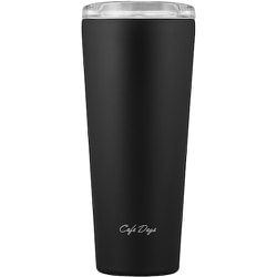 IRIS 100735 Cafe days ふた付きタンブラー スリムタイプ 350ml 保温・保冷対応 ブラック NCD-L470-B
