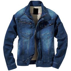 1803-6L-76 [VILEA 蛇腹ジャケット 6L インディゴ]