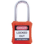 44900 [イファム ロックアウト用南京錠 スチール製シャックル オレンジ]