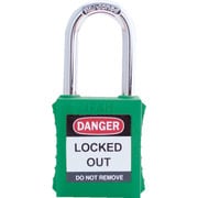 44820 [イファム ロックアウト用南京錠 スチール製シャックル 緑]