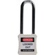 イファム ロックアウト用南京錠 スチール製シャックル（ツル長） 白 44666