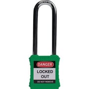 44826 [イファム ロックアウト用南京錠 スチール製シャックル（ツル長） 緑]