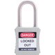 イファム ロックアウト用南京錠 ステンレス製シャックル 白 44670