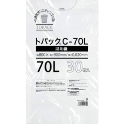 オザックス トパックゴミ袋 C 70L 厚さ0.020mm 30枚 442598