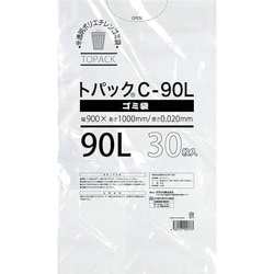 オザックス トパックゴミ袋 C 90L 厚さ0.020mm 30枚 442599