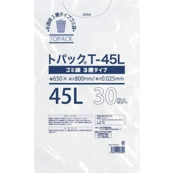 オザックス トパックゴミ袋 T 45L 厚さ0.025mm 30枚 442623