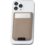AMS-BPDSFGYD [スマホ スタンド MagSafe（マグセーフ） iPhone 用 ホルダー マグネット スマホ取付簡単 カードケース機能 フリーアングル ウォームグレー]