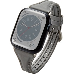 AW-41BDLHVJBK [アップルウォッチ バンド Apple Watch SE （第2世代/第1世代）/Series 10/9/8/7/6/5/4/3/2/1 [42 41 40 38mm] ハイブリッド レザー シングルピンバックル ベルト チャコールブラック]