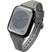 AW-41BDLHVJBK [アップルウォッチ バンド Apple Watch SE （第2世代/第1世代）/Series 10/9/8/7/6/5/4/3/2/1 [42 41 40 38mm] ハイブリッド レザー シングルピンバックル ベルト チャコールブラック]