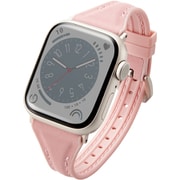 AW-41BDLHVJPN [アップルウォッチ バンド Apple Watch SE （第2世代/第1世代）/Series 10/9/8/7/6/5/4/3/2/1 [42 41 40 38mm] ハイブリッド レザー シングルピンバックル ベルト ダスティピンク]