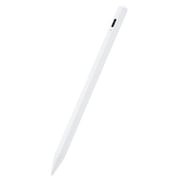 P-TPACSTAP05XWH [タッチペン スタイラスペン 充電式 USB Type-C 誤作動防止 磁気吸着 樹脂（POM）ペン先 D型 ペン先交換可（ペン先2個付属） ホワイト]